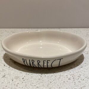 Rae Dunn PURRFECT Oval Cat Feeding Bowl